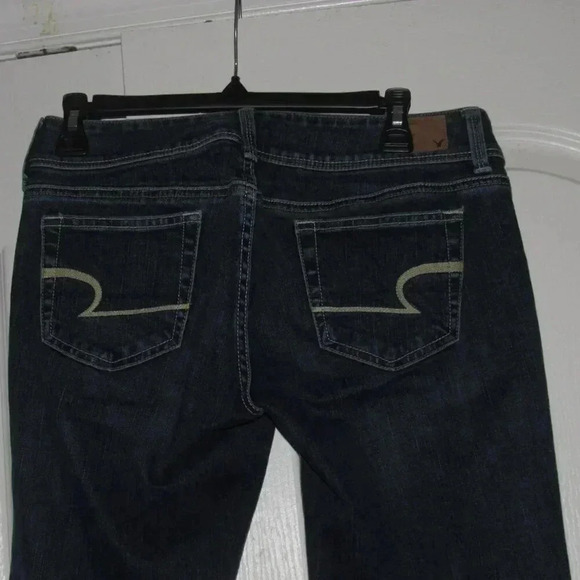 AMERICAN EAGLE Slim Boot Stretch Dark Wash Jeans Size 4 - Picture 4 of 7